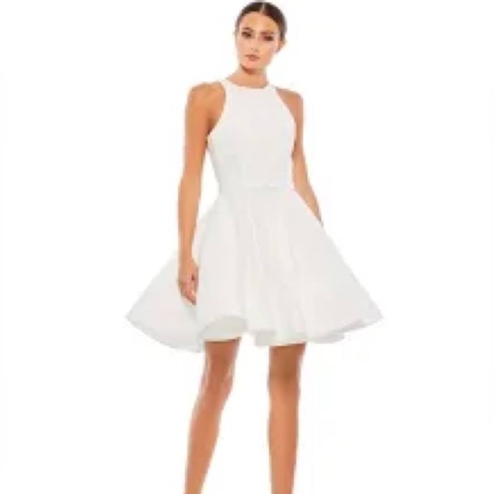 IEENA for MacDuggal White Fit and Flare Dress 8